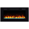 Lareira Elétrica de Embutir A50x101L, com Controle Remoto, 1500W, 110v, PURAFLAME EF172B, Preto