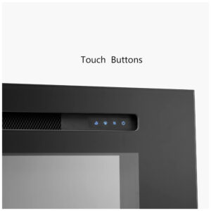 Lareira Elétrica de Embutir A50x101L, com Controle Remoto, 1500W, 110v, PURAFLAME EF172B, Preto