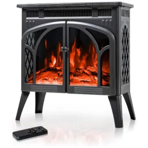 ectq1njwbhfb0b_0 jpg - Lareira Elétrica Portátil Autônoma com Chamas Realista 3D, 4 Cores Variáveis e Controle Remoto, 110V 1500W, Electactic, Cinza
