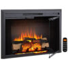 Lareira Elétrica de Embutir A66x98L cm com Controle Remoto, Som de Crepitação de Fogo e Porta de Vidro, 110V 1500W, Legend Flame EF265B, Preta