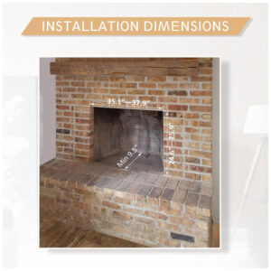 Lareira Elétrica de Embutir A66x98L cm com Controle Remoto, Som de Crepitação de Fogo e Porta de Vidro, 110V 1500W, Legend Flame EF265B, Preta