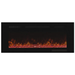 ectq2h2tf1v80b_3 jpg - Lareira Elétrica de Embutir A54x101L com Controle Remoto e Luz de LED, 1500W, 110v, CEARTRY electric fireplace inserts, Preto