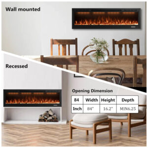 ectq2wvgjd3b0b_6 jpg - Lareira Elétrica de Embutir A44x219L com Controle Remoto e Temporizador, 110V 1500W, Rodalflame, Preta