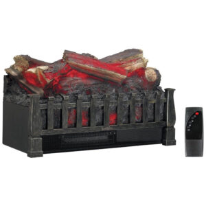 Lareira Elétrica Ecológica 20.5 52cm com Controle Remoto, Proteção Contra Superaquecimento e Chama Realista, Cobertura 37 m2, 110V 1350W, Duraflame, Preta