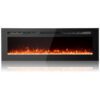 ectq34pt1cf80b_0 jpg - Lareira Elétrica de Embutir A54x127L com Controle Remoto e Luz de LED, 1500W, 110v, PAOLFOX Electric Fireplace, Preto