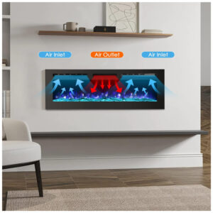 ectq34pt1cf80b_5 jpg - Lareira Elétrica de Embutir A54x127L com Controle Remoto e Luz de LED, 1500W, 110v, PAOLFOX Electric Fireplace, Preto