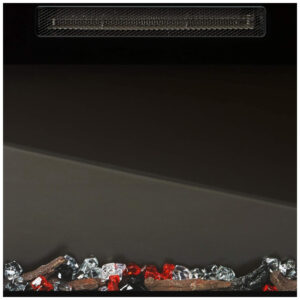 Lareira Elétrica de Embutir A45x152L com Controle Remoto e Digital, Luz LED, Chama Ajustável 1500W, 110v, MYSTFLAME, Preto