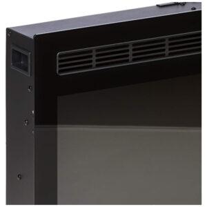 Lareira Elétrica de Embutir A45x152L com Controle Remoto e Digital, Luz LED, Chama Ajustável 1500W, 110v, MYSTFLAME, Preto