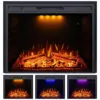 Lareira Elétrica Valuxhome 90x70cm 1500W Chamas LED Som Crackling Embutir 110V