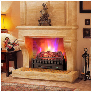 ectq3q4b649c0b_7 jpg - Lareira Elétrica Ecológica 26 66 cm com Controle Remoto, Cores de Chama Ajustáveis, Proteção Contra Superaquecimento e Temporizador de 8H, 110V 1500W, Tangkula, Preta