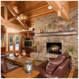 Lareira Elétrica Ecológica 26 66cm com Controle Remoto, Design Autêntico e Charmoso, 110V 1500W, DIMPLEX, Preta