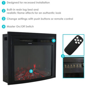 ectq3vs1v6l80b_1 jpg - Lareira Elétrica de Embutir A48x59L, com Controle Remoto, 1500W, 110v, SUNNYDAZE LOE 364, Preto