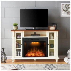 Lareira Elétrica Benrocks 90x69cm 1500W Chamas LED Som Embutir 110V