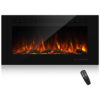 ectq4pbjxrs70b_0 jpg - Lareira Elétrica de Embutir A54x106L com Controle Remoto e Digital, Luz LED, Chama Ajustável, 1500W, 110v, MASARFLAME, Preto