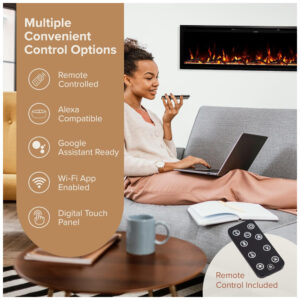 ectq5xbv2ddd0b_3 jpg - Lareira Elétrica Linear Modern Ember Aerus Slim de 152 cm, Embutida ou de Parede, com LED Multicolor, Wi Fi, Alexa, Google