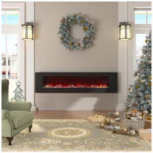 ectq6lwrj9cc0b_1 jpg - Lareira Elétrica de Embutir A45x182L cm com Alto Falantes via Bluetooth, 8 Opções de Chamas, Controle Remoto e Digital, 110V 1500W, MONDAWE, Preta