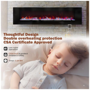 ectq6lwrj9cc0b_5 jpg - Lareira Elétrica de Embutir A45x182L cm com Alto Falantes via Bluetooth, 8 Opções de Chamas, Controle Remoto e Digital, 110V 1500W, MONDAWE, Preta