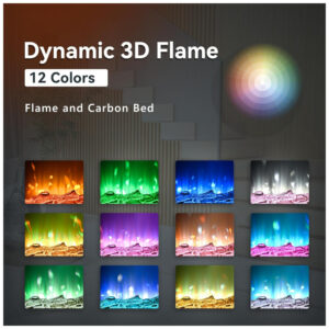 ectq6m3p9zld0b_3 jpg - Lareira Elétrica EUHOMY de 152 cm, Embutida ou de Parede, Chama Ajustável, Aquecedor com Controle Remoto, Timer, Tela Touch, Troncos e Cristais