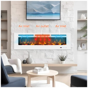 ectq6sl86kdc0b_6 jpg - Lareira Elétrica de 183 cm, Embutida ou de Parede, Aquecedor Linear com Termostato, Tela Touch,Chama Multicolorida,Timer, Troncos e Cristais, Kentsky