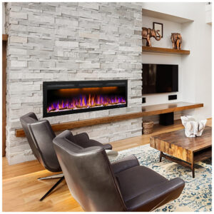 ectq6wzf6b4b0b_7 jpg - Lareira Elétrica de Embutir A44x152L com Controle Remoto e Chamas Realista e Proteção contra Superaquecimento, 110V 1500W, Dreamflame, Preta