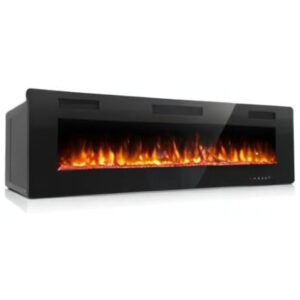 ectq8t3rskx70b_7 jpg - Lareira Elétrica de Embutir A45x152L com Controle Remoto e Digital, Luz LED, Chamas Multicolorida e Temporizador, 1500W, 110v, ANTARCTIC STAR, Preto