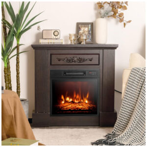 ectq9qjry9z70b_7 jpg - Lareira Elétrica de Embutir A44x48L com Controle Remoto e Luz de LED, 1400W, 110v, TANGKULA, Preto