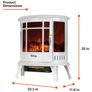 ectqawa4tj510b_3 jpg - Lareira Elétrica com Chamas 3D Ajustável, Branca, 110v, E FLAME USA EF FS2213W, Branco