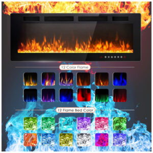 ectqbmxtkwpb0b_4 jpg - Lareira Elétrica de Embutir A46x152L com Temporizador, Chamas Ajustável e Tela Sensível ao Toque, LEMBERI, Preta