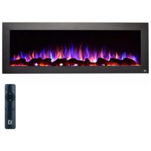 ectqbmy0czm10b_0 jpg - Lareira Elétrica de Embutir L127 x A45 com Chama Realista de 3 Cores e 2 Modos de Uso, 110V, Touchstone, Preta