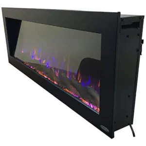 ectqbmy0czm10b_1 jpg - Lareira Elétrica de Embutir L127 x A45 com Chama Realista de 3 Cores e 2 Modos de Uso, 110V, Touchstone, Preta