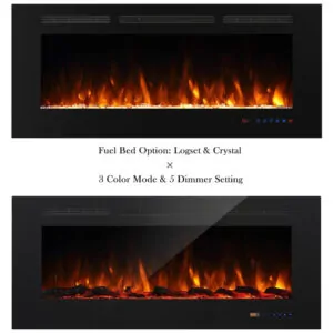 ectqcfqz4y6d0b_2 jpg - Lareira Elétrica Inteligente de 127 cm com Wi Fi, 5 Ajustes de Chama, Troncos ou Cristais, Controle de Temperatura por Painel Touch, Masarflame