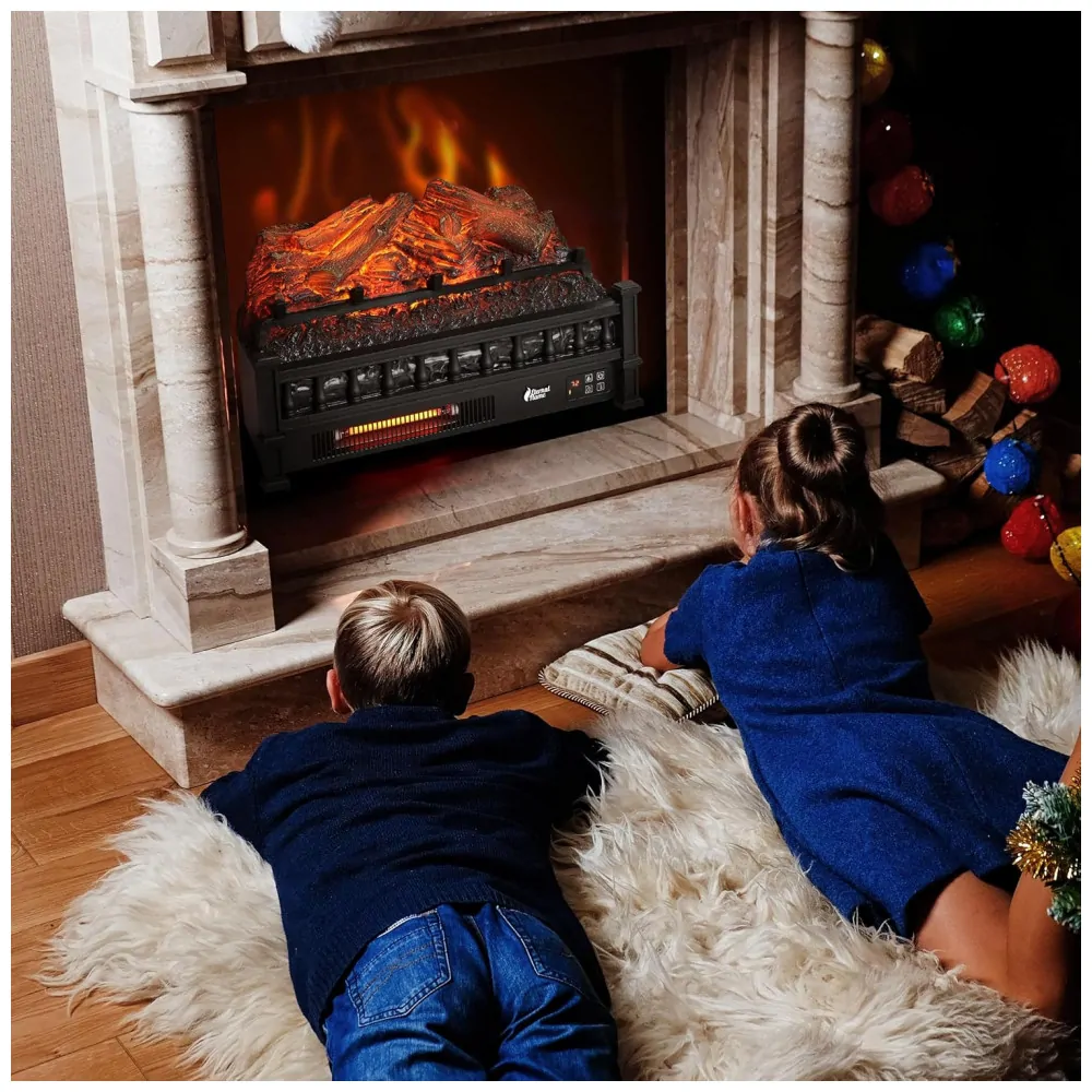 ectqcvf2vg7c0b_6 jpg - Lareira Elétrica Ecológica 23 58 cm com Controle Remoto, Cama de Brasa de Limão Realista, Termostato e Temporizador, 110V 1500W, TURBRO EF23 LGBK, Preta