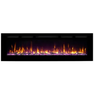 ectqdltnkwg80b_0 jpg - Lareira Elétrica de Embutir A51x173L cm com Temporizador, Controle Remoto e 4 Cores de Chama Realistas, 110V 1500W, RICHFLAME RF175B, Preta