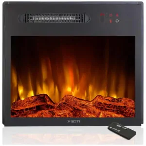 ectqdvlwwqy80b_0 jpg - Lareira Elétrica MOCIFI F23 17LT de Embutir A51x60L com Controle Remoto e Digital, Chama Ajustável, 110V, 1500W, Preta