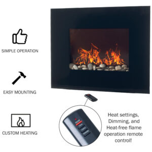 ectqe5pwzzo00b_1 jpg - Lareira Elétrica de Embutir A51x66L, com Controle Remoto, 1500W, 110v, NORTHWEST 80 EF451S, Preto