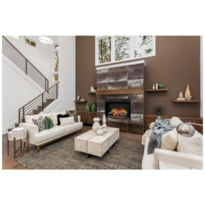 ectqf6gfpbfb0b_1 jpg - Lareira Elétrica de Embutir A58x84L com Controle Remoto e Chamas Multicolorida, 110V, Dimplex XHD33L, Preta