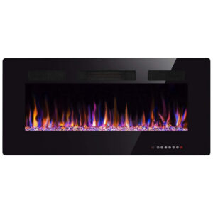 ectqfbbmws280b_0 jpg - Lareira Elétrica Xbeauty de 76 cm, Embutida ou de Parede, Linear, Ultrafina e Leve, LED, Tela Touch, Controle Remoto, 1500W