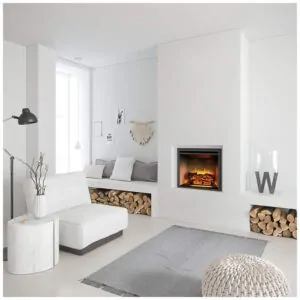 ectqfncnjdl80b_5 jpg - Lareira Elétrica de Embutir A62x71L cm com Controle Remoto e Som de Crepitação de Fogo, 110V 1500W, RICHFLAME, Preta