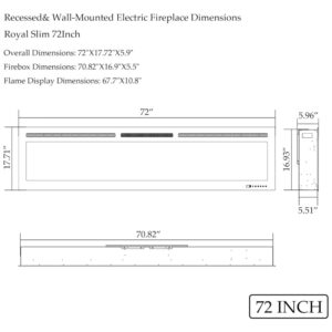 ectqfvz155z90b_3 jpg - Lareira Elétrica de Embutir A44x182L com Controle por APP e Chamas Multicoloridas, 110V 1500W, Dreamflame, Preta