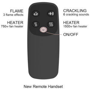 Lareira Elétrica de Embutir A54x62L com Controle Remoto, 1500W, 110v, PURAFLAME EF42D FGF, Preto