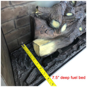 Lareira Elétrica de Embutir A54x62L com Controle Remoto, 1500W, 110v, PURAFLAME EF42D FGF, Preto