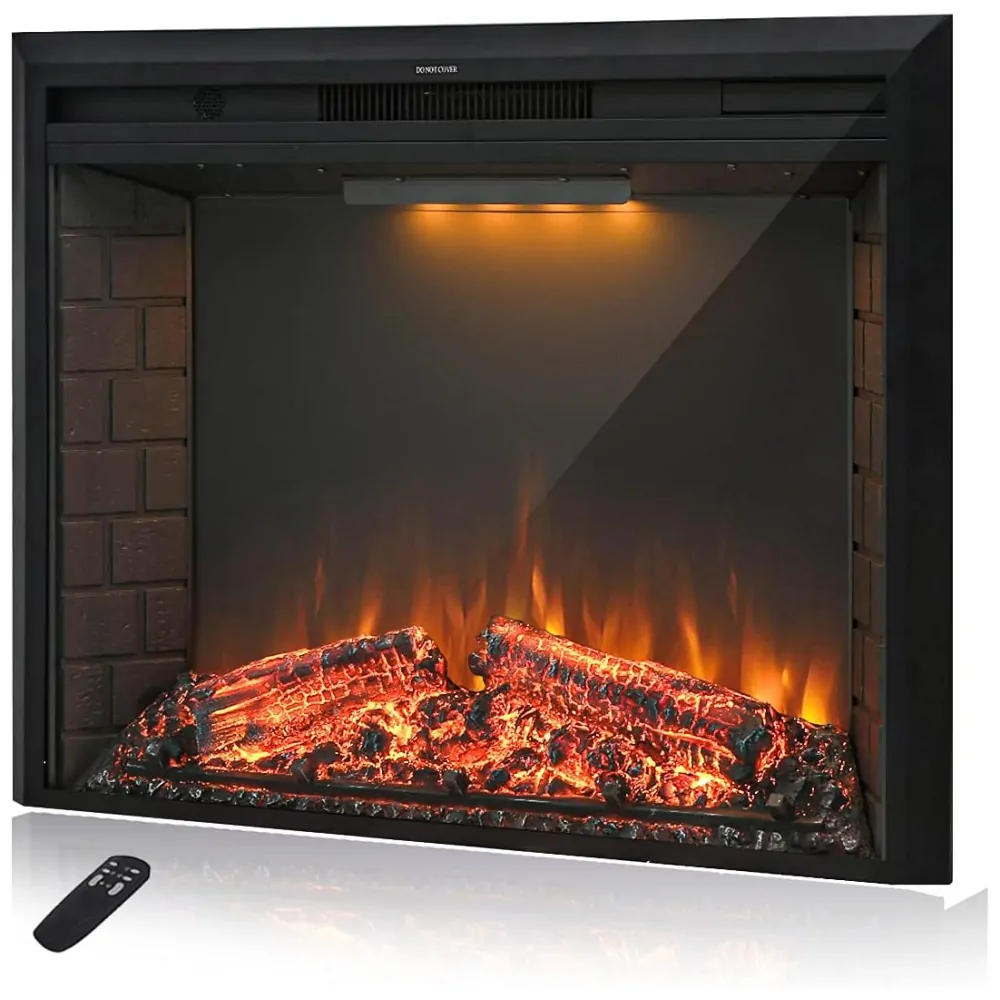 ectqgmbvzzt90b_0 jpg - Lareira Elétrica Masar Flame de Embutir A69x127L com Controle Remoto, Luz de LED e Somde Fogo, 1500W, 110v, MASARFLAME, Preto