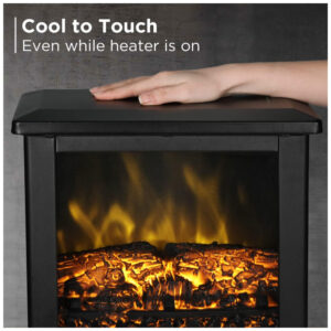 Lareira Elétrica Realista Portátil 1400W, TURBRO Suburbs TS17, Preto