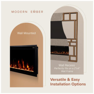 ectqhtgk8ddd0b_2 jpg - Lareira Elétrica Linear Inteligente Modern Ember Aerus de 183 cm, Embutida ou de Parede, Chamas LED Multicoloridas, Wi Fi, Alexa, Google