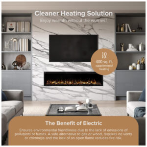 ectqhtgk8ddd0b_6 jpg - Lareira Elétrica Linear Inteligente Modern Ember Aerus de 183 cm, Embutida ou de Parede, Chamas LED Multicoloridas, Wi Fi, Alexa, Google