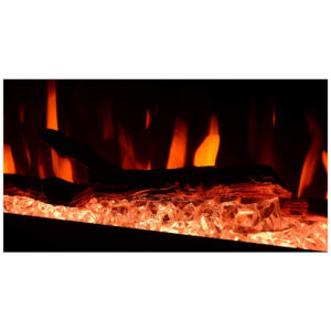 Lareira Elétrica 80042 de Embutir A48x106L com Controle Remoto, Chamas Multicolorida, 1500W, 110v, TOUCHSTONE, Preto