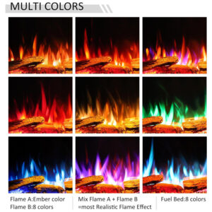 ectqj7vrfysc0b_3 jpg - Lareira Elétrica Inteligente Legend Flame 1,50m com Inserção Embutida, Visualização de 123 Ângulos, Aquecedor 750W 1500W, Múltiplas Cores de Chamas, Compatível com Alexa e Google