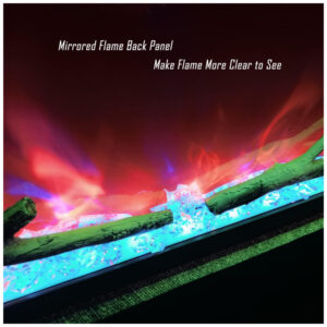 ectqjk2qjtw90b_5 jpg - Lareira Elétrica de Embutir A45x106L com Controle Remoto e Chamas Multicolorida, 110V, Cheerway, Preta