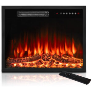 ectqjvxv65pc0b_0 jpg - Lareira Elétrica de Embutir A44x58L cm com 5 Níveis de Brilho, 4 Opções de Cores, Temporizador, Controle Remoto e Digital, 110V 1500W, BOSSIN, Preta