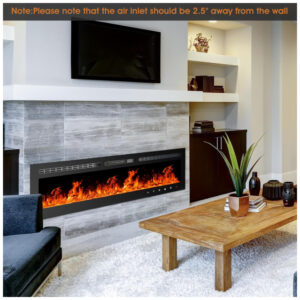 ectqjx83p79b0b_1 jpg - Lareira Elétrica de Embutir A43x228L Ultrafina com Painel Digital, Controle Remoto, Temporizador e Controle por APP, 110V, Anpuce, Preta